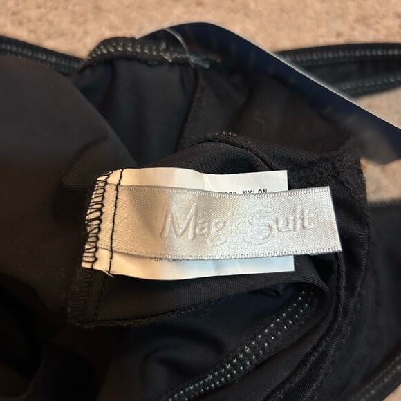 Vtg Magic Suit One Piece Swimsuit Size Small Deep V-Neck Beach Coastal Vacation - Picture 2 of 5